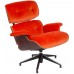 Кресло+пуф Eames Chair velvet orange