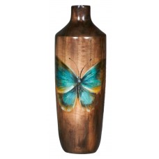 Ваза настольная Fresco turquoise butterfly