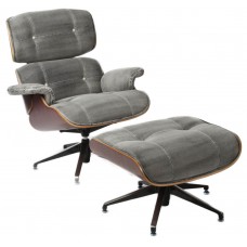 Кресло+пуф Eames Chair jeans grey