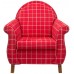 Кресло Lily red checkerboard