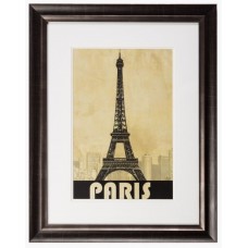 Постер с паспарту в раме Paris