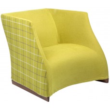 Кресло Vivienne armchair yellow checkerboard