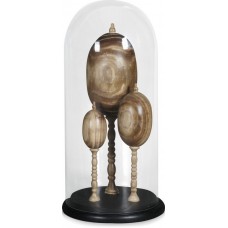 Декор HA11168 Wood Eggs on Stand in Dome