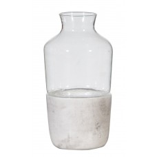 Ваза настольная Vase Glass/wood / GL14034