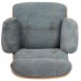 Кресло+пуф Eames Chair jeans blue