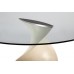 Стол обеденный Elika - Ivory Matt Lacquered Open Pore\Tempered Transparent Glass / 170202