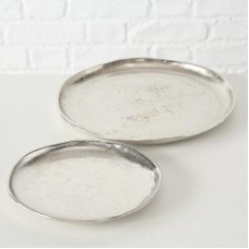 Декоративная тарелка Flaire (2 штуки) ART отделка серебро