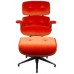 Кресло+пуф Eames Chair velvet orange