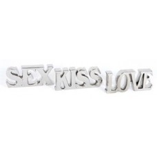Декор CER05238 KISS, SEX, LOVE SET OF3