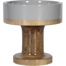 Ваза настольная Rustic Chic bowl grey wood