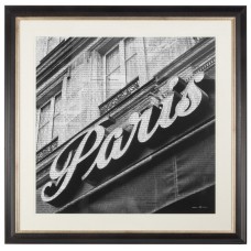 Постер с паспарту в раме Newsprint Paris